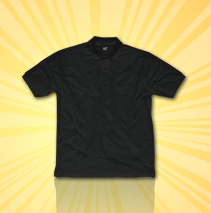 tricouri polo de copii promotionale SG50K negre