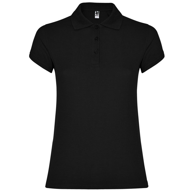 tricouri polo negre de dama Star PO6634 Roly