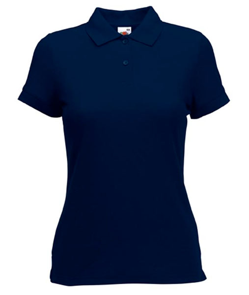 63 212 AZ Tricouri_polo_de_dama_albastre_inchis_cu_maneca_scurta 65 35 Lady Fit Polo Fruit of the Loom