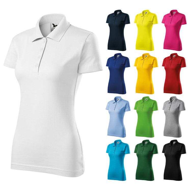 tricouri polo de dama colorate din bumbac cu maneci scurte AD223