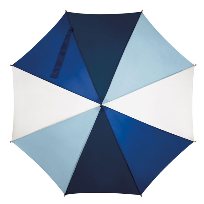 umbrele promotionale bicolore cu maner din lemn 513164 partenermedia