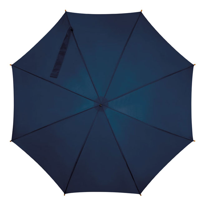 umbrele promotionale bleumarin cu maner din lemn 513144 partenermedia