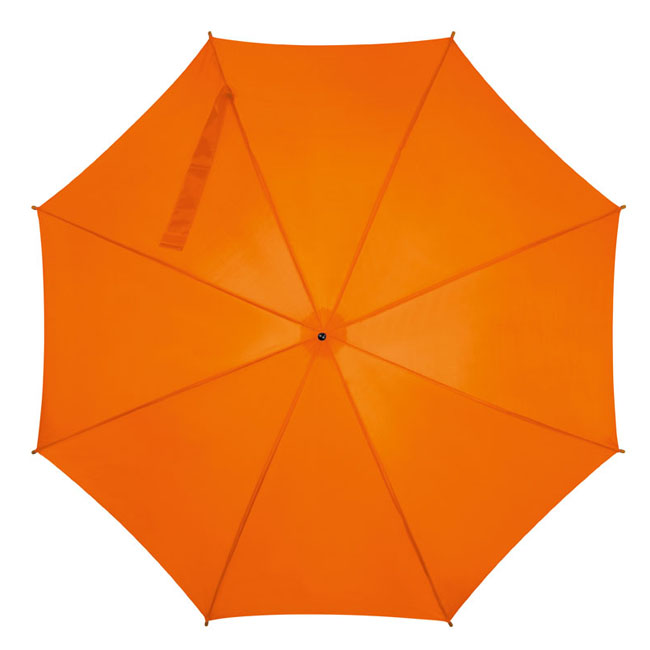 umbrele promotionale portocalii cu maner din lemn 513110 partenermedia