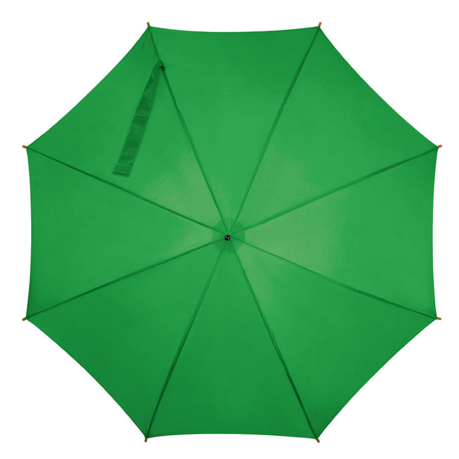 umbrele promotionale verzi cu maner din lemn 513109 partenermedia