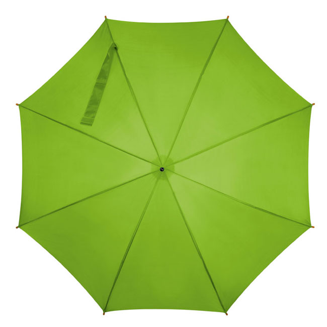 umbrele promotionale verzi cu maner din lemn 513129 partenermedia