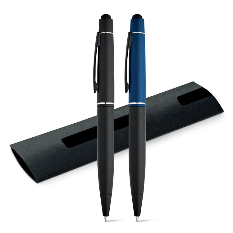 pixuri metalice cu touch pen si etui din carton 81139 pixuri metalice cu touch pen si etui din carton 81139