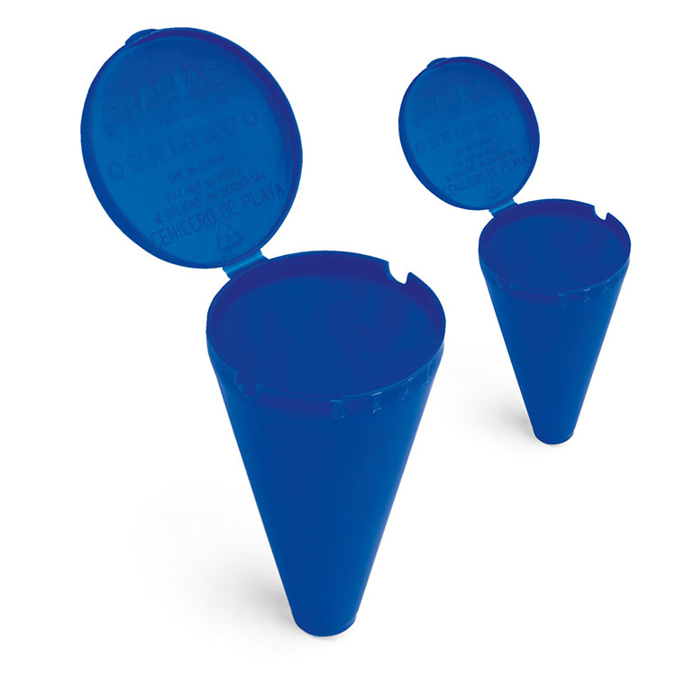 scrumiere de plaja albastre din plastic cu capac 98300 scrumiere de plaja albastre din plastic cu capac 98300