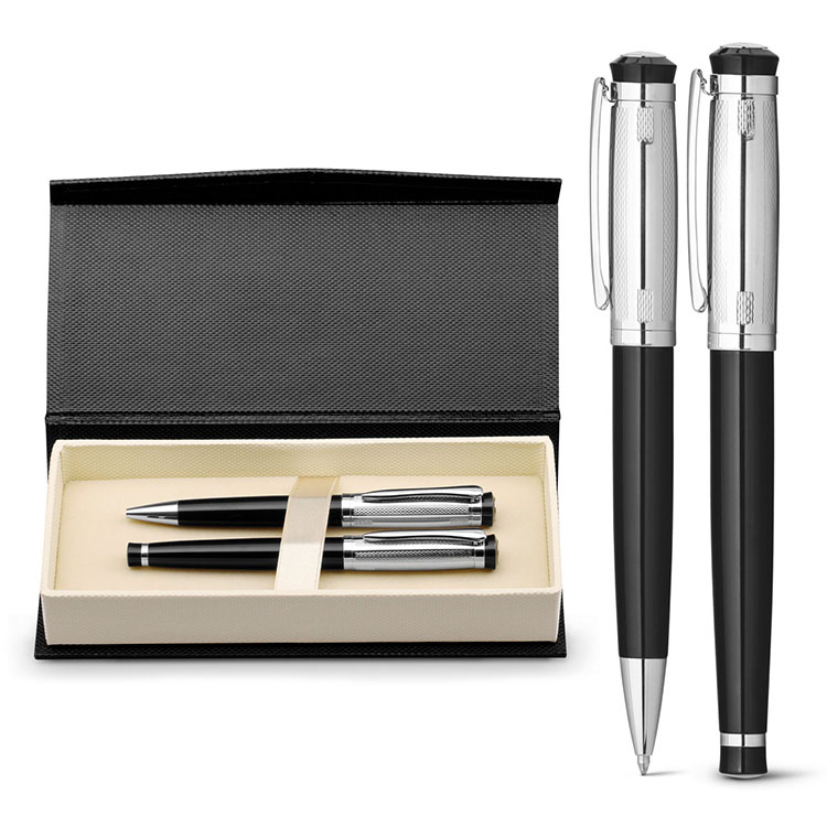 seturi de pixuri metalice elegante in cutie de cadou 81193
