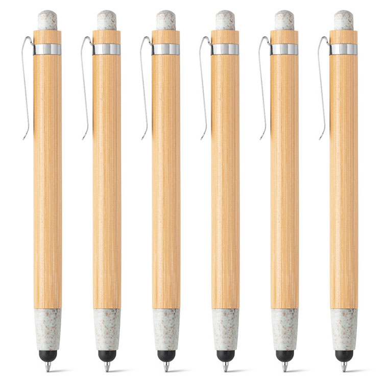 pixuri ecologice din bambus cu varf touch pen 81012 pixuri ecologice din bambus cu varf touch pen 81012